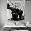 NieR Automata Wall Tapestry Aesthetic Wall Hanging Printed Fabric Blanket Decorative Tapestries for Bedroom Living Room Home Decor