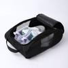Travel Shoe Bag With Breathable Mesh, Odorless 600D PVC Fabric Golf Shoe Bag, Portable Sports Shoe Storage Pouch For Men Women