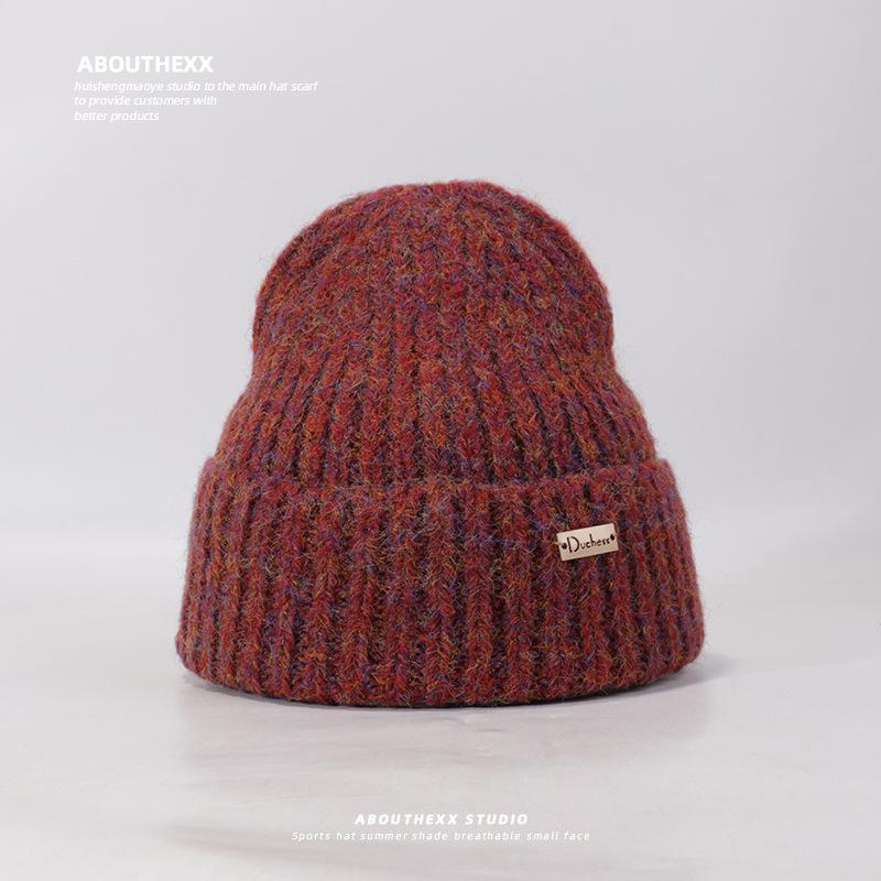 Wool Hat for Women In Winter Small Face Protection Ears and Warm Knitted Hat Outdoor Cold Protection Big Head Flange Hat Men Cold Hat