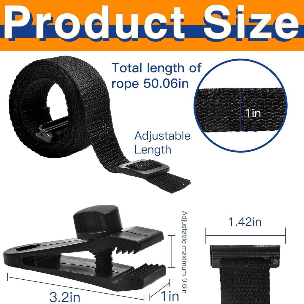 24 Pcs Pool Solar Cover Reel Attachment Kit,Solar Cover Reel Blanket Straps and Clips for Universal Inground Swimming Pool (Straps)