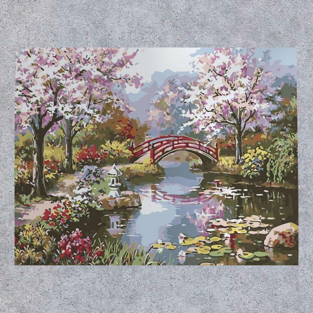 Malowanie Po Numerach Obrazy Do Malowania - Pejzaż, Wiosenny Park 50X40 Cm