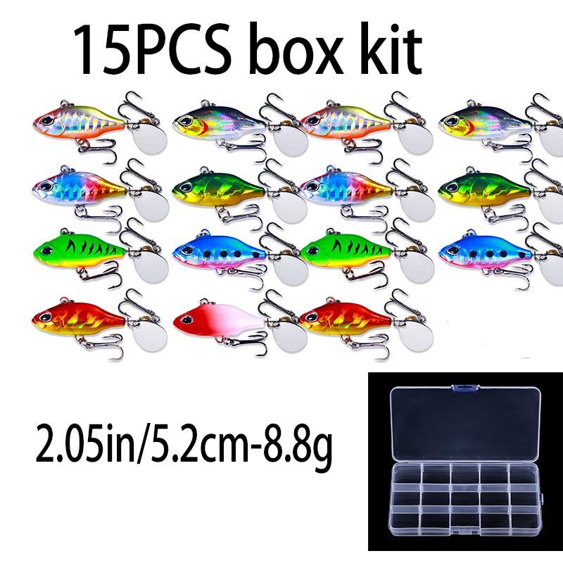 4g 8g 10g 15g 20g Fishing Lures Wobble Rotating Metal Vib Vibration Bait Fishing  Artificial Hard Baits Spinner Spoon Lure Pesca
