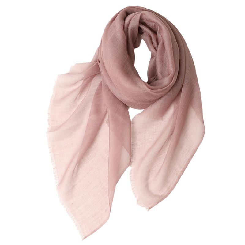 Light and thin ring velvet women's cashmere square scarf plain spring and summer new models can wear 200 scarves