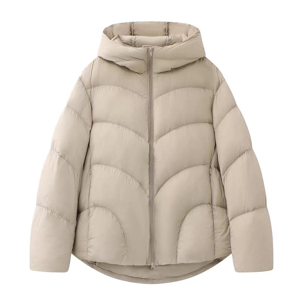 Yu Yan, commoner winter new simple versatile bread warm down jacket puffs loose hooded jacket