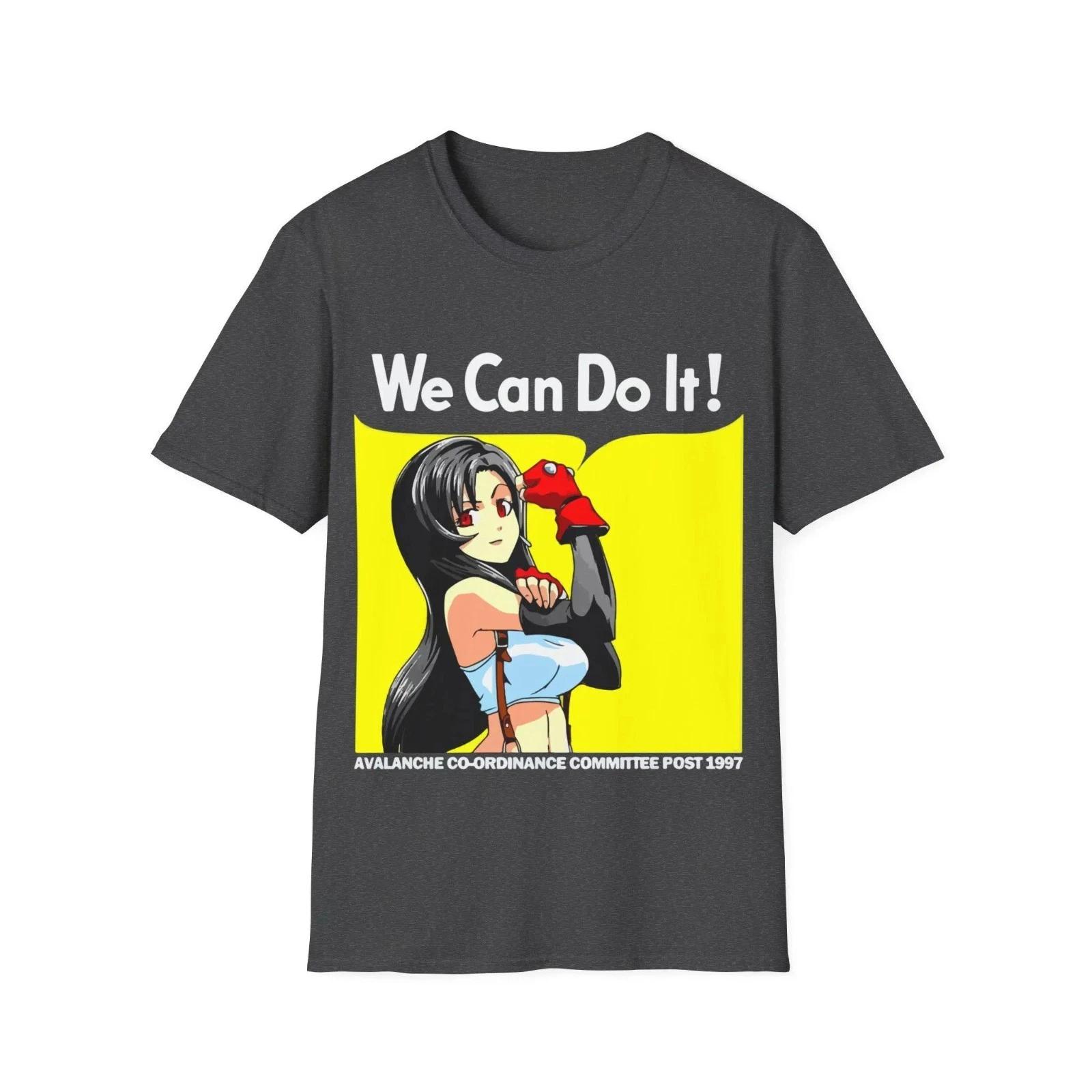 Tifa We Can Do It! Softstyle T-Shirt, Tifa Lockhart 90s Gaming Streetwear Shirt M