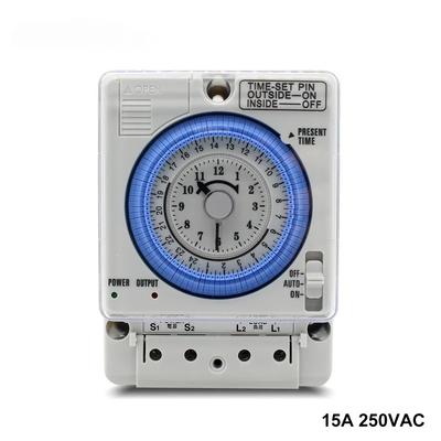 100-240V 15A Din Rail Water Heater Programmable Timer Switch Time Controller Mechanical Timer Switch