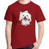 Cute Maltese Dog T Shirts Funny Graphic T Shirts Cotton Summer New Shirts And Tshirts Streetwear Cotton Unisexs Print T Shirt