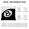 Black Ball 8 Cushion Cover Silky Short Plush Double-Sided Printed Pillow Case For Sofa All Seasons Home Decor Gift