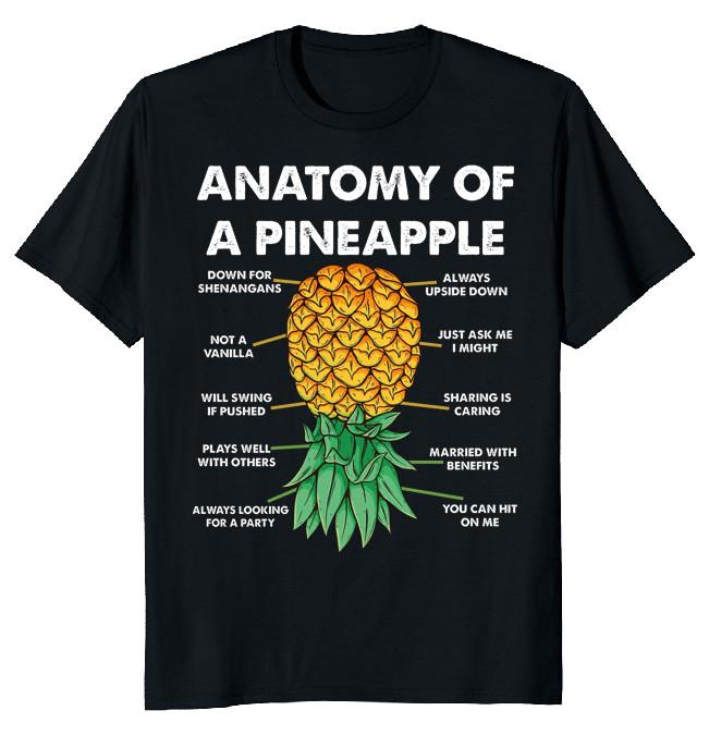 NEW LIMITED Anatomy Of A Pineapple Meme Funny Novelty Tee M