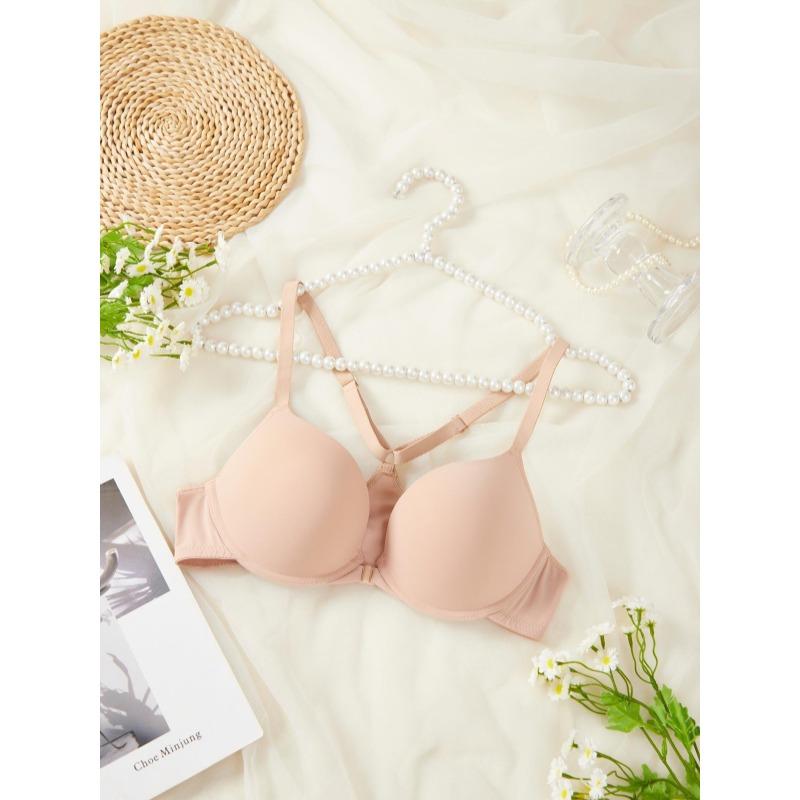 Women Sexy Beautiful Back Front Closure Push Up Underwire Gather Bra