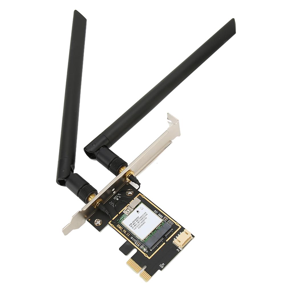 Wireless WiFi 6 PCIE Card with 2 Antenna 1800Mbps 2.4Ghz 5Ghz Support MU MIMO Bluetooth 5.2 Wireless Network Card for