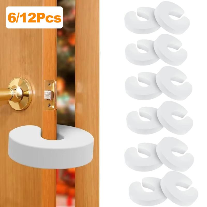 6/12Pcs Baby Safety Door Stopper Furniture Protector Anti-pinch Hand Child Lock Finger Pinch Guard Proof Door Slam Stopper