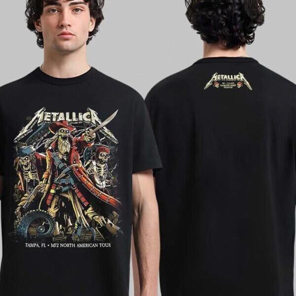 Metallica M72 Тампа 6 июня 2025 Перепечатка Тур Футболка Ночи 1 Флорида S-4XL Унисекс Футболка S