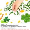 Whaline 6 Sheets St. Patrick's Day Window Clings Large Clover Tree Gnome Window Decals Double-Sided Green Shamrock Gold Co Windows Decor for Irish