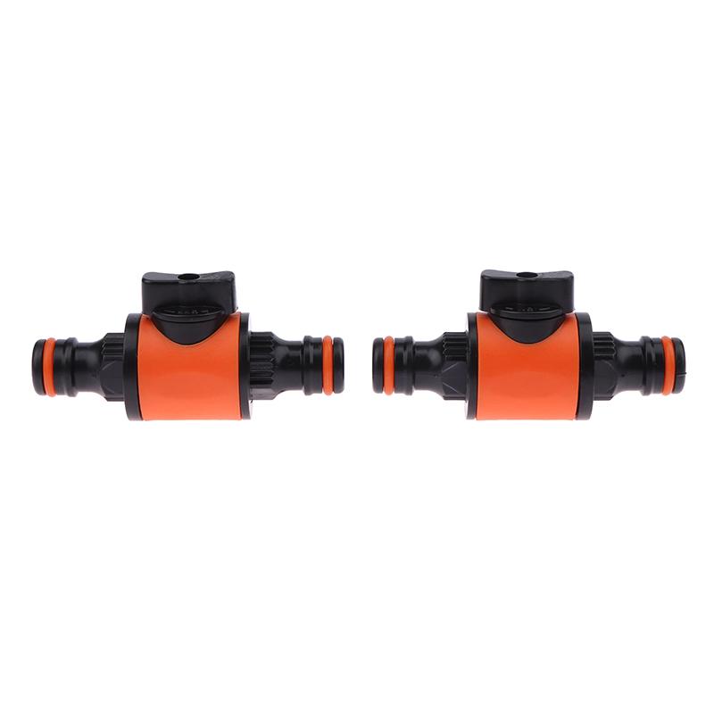 1Pc 16Mm Equal Garden Hose Shut Off Valve Fitting Plastic Tubing Tap Adapter Quick Joint For Watering Irrigation Car Wash