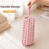 Gifts Bowknot Hair Dryer Storage Bag Quilted Texture Wide Opening Cosmetic Bag Hair Tool Storage Bathroom Organization