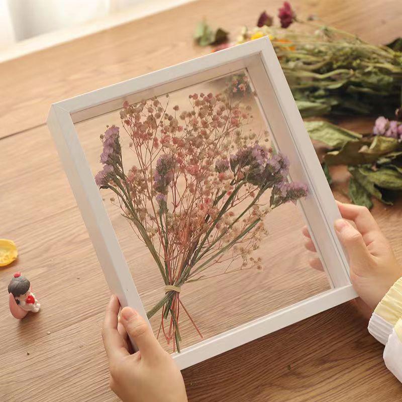 3D Double-Sided Transparent Frame for DIY Dried Rose Specimen Display