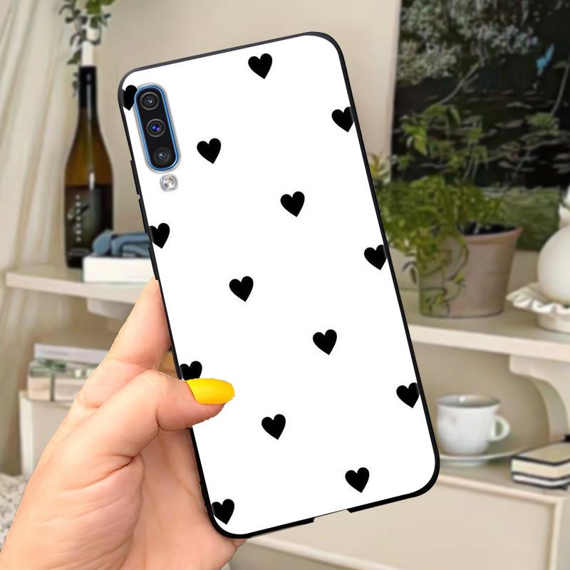 Phone Case For Samsung Galaxy A30s A50 Case Cute Silicone Black Back Covers on For Coque Samsung A50 s A50s A 30s Cover Bumper