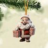 2/7 ks Vánoční Santa Claus Závěsná Dekorace Sváteční Párty Zimní Vánoční Strom 2D Plochá Akrylová Kreslená Závěsná Ozdoba Otec Vánoc