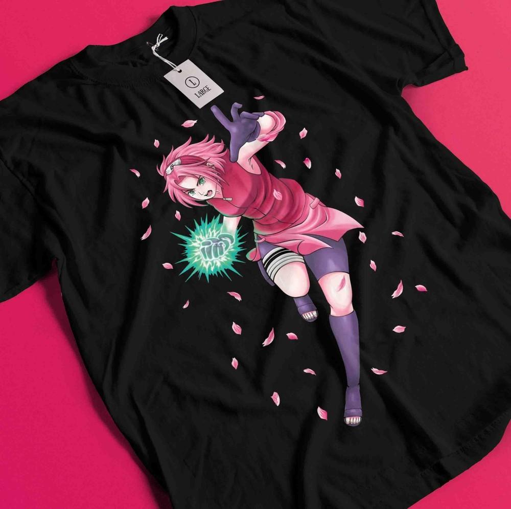Naruto Tshirt Sakura T-Shirt Tsunade Shirt Madara Kakashi Hinata Kurama Sasuke BB737