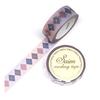 Kamiiso Sansho Japanese Washi Masking Tape *Made in Japan* 15mm x 7m Argyle SAIEN UR-3045