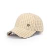 Women's Autumn/Winter Houndstooth Plaid Baseball Cap - Korean Style Fashion, Casual, Versatile, Outdoor Warm Hat.