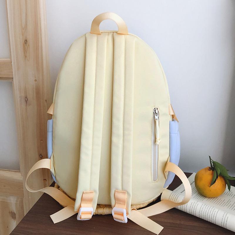 Color Block Schoolbag Junior High School Student Backpack Women's Backpack