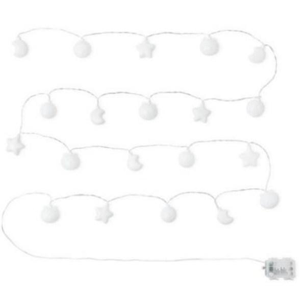 Line Friends Brown Sally Moon Star LED Garland String Lights 20 Bulbs 5m, White