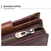 Men Crazy Horse Leather Wallet Clutch RFID Blocking Multi-Functional