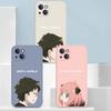 Anime SPY FAMILY Couple Silicone Phone Cases for iPhone 15 13 14 12 11 Pro Max Mini X XR XS 7 8 Plus SE Anya Forger Covers Bags
