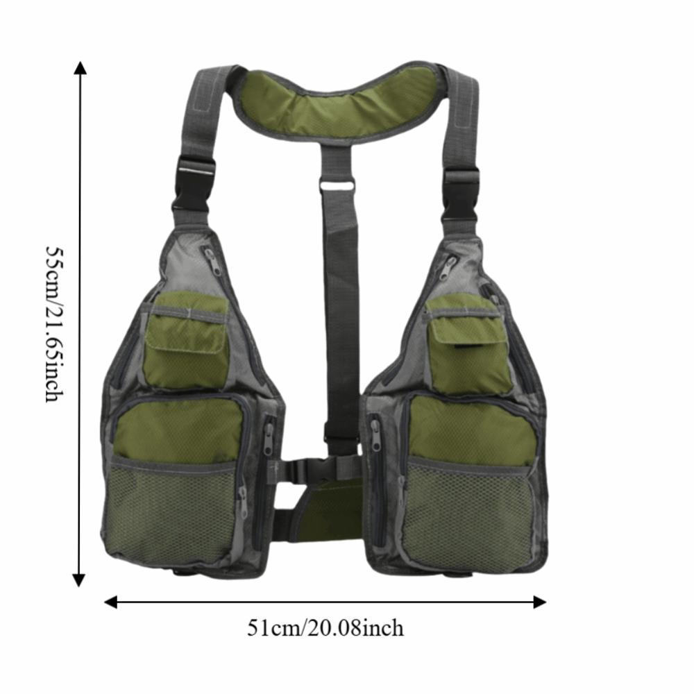 

Breathable Fishing Waistcoat Large Storage Capacity Fly Fishing Vest Fishing Vest Fly Fishing зелений