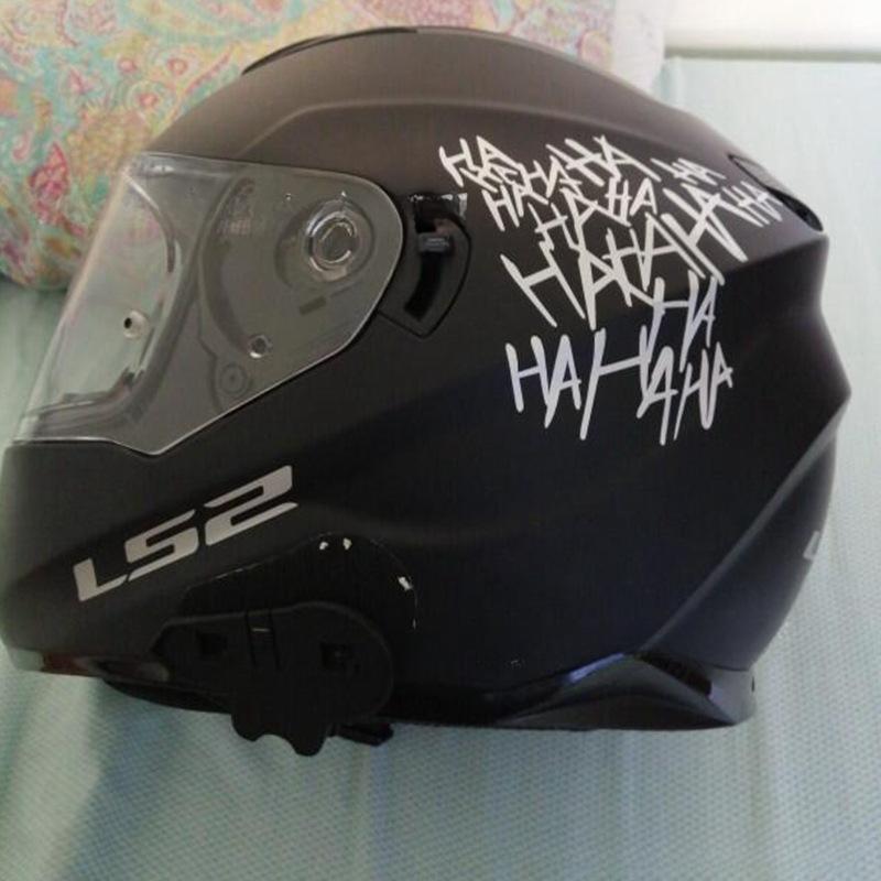 Motorcycle Sticker HAHAHA Motorcycle Helmet Car Stickers Moto Auto Decal Funny JDM Vinyl On Car Styling