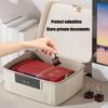 Multipurpose Locking Storage Box with Removable Tray for Home School and Office Privacy Protective Organization
