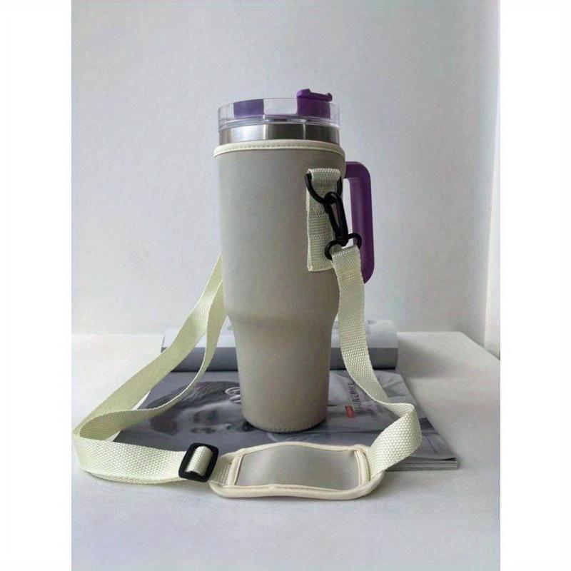 1Pc 40oz Tumbler Case, Cup Cover/Storage/Organization, Diving Material Cup Cover, Car Handle Cup Protective Cover, Diagonal Strap Adjustable Strap
