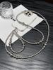 New Style Electroplating Bead Lanyard Phone Corssbody Straps Lanyard Bead Pendant Anti-lost Phone Universal Lanyard