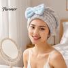Lightweight Hair Turban for Bath Towel Wrap with Bow, Women Microfiber Turban, Extra Large Anti-Frizz Absorbent Long Thick Curly Super Drying Cap