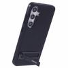 X-LEVEL For Samsung Galaxy S25 Phone Case Leather Coated PC TPU Back Cover with Metal Kickstand