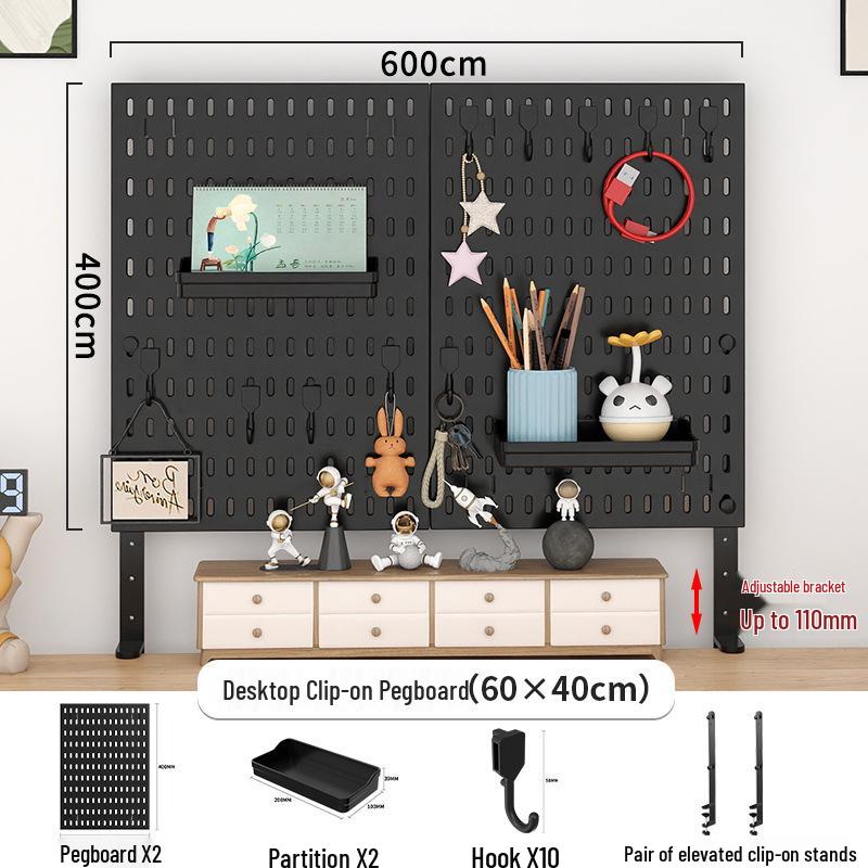 Desktop DIY Pegboard: Large Accessory Holder for Office or Home Desk, Clamp-Standing Storage, Hanging Rack, Countertop Decoration Display.
