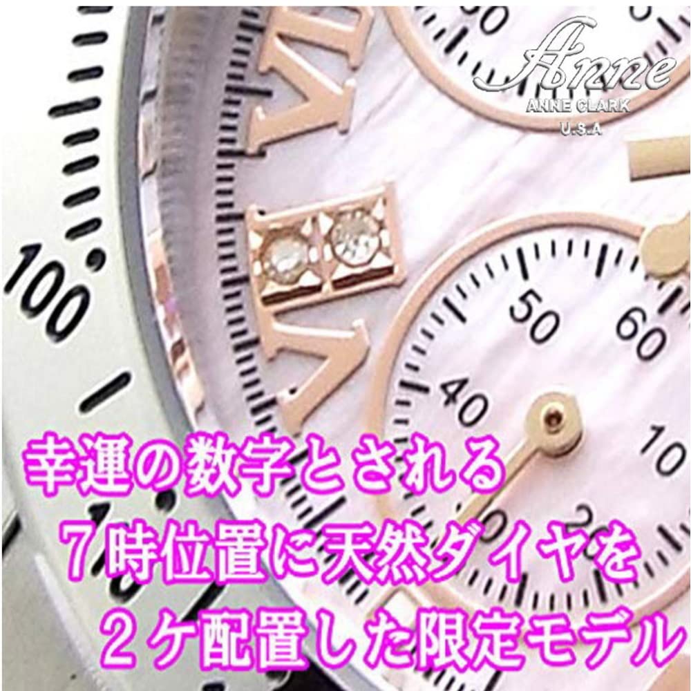 Ladies watch tachymeter chronograph Equipped with Japanese movement Natural pink shell dial material Water resistant to 10 ATM Happy 7th2P natural
