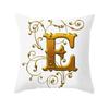 45x45cm Gold 26 English Letters Luxury Decorative Pillowcase Sofa Seat Cushion Cover Wedding Party Home Decor Hold Pillowcase