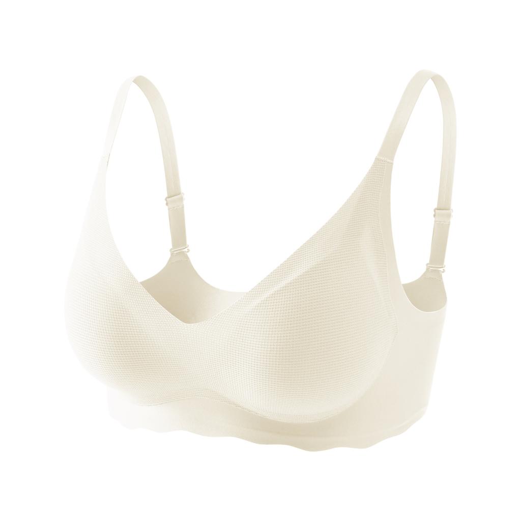 Comfortable nude seamless mulberry silk underwear women gather to lift chest-shaped soft support three-dimensional small chest medium thin cup bra