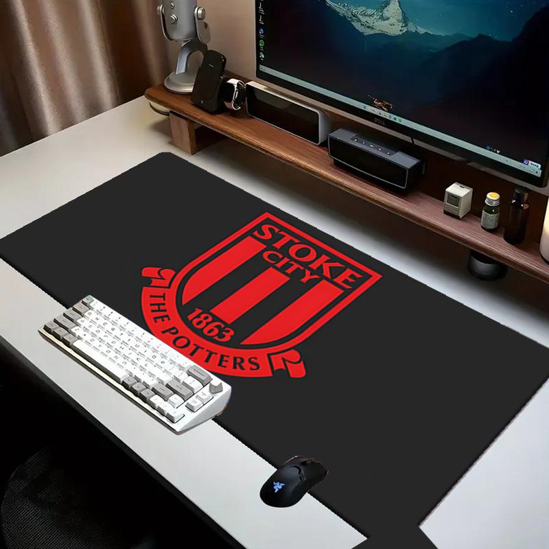 Stoke City Football Club   Mouse Pad Office Desk Mat, Gaming Mouse Pad Mousepad, Keyboard pad,Heavy-Duty Non-Slip Rubber Backing, Gift