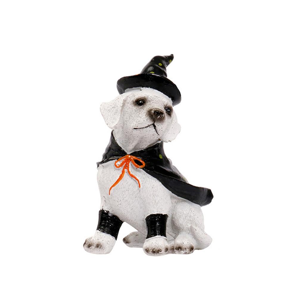 Cute Witch Pirate Pet Dog Resin Ornaments Home Holiday Gifts