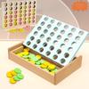 High-quality Wooden Connect Four Toy Interactive Game For Parent-child Bonding