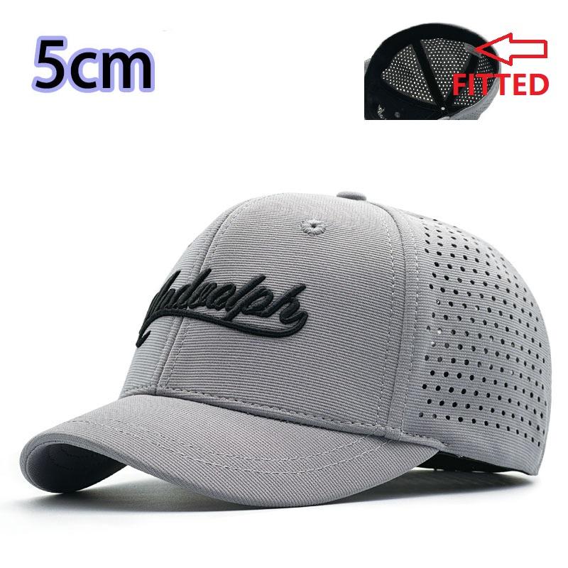 60-65cm Big Head Hat Back Closed 5cm Short Brim Baseball Cap for Men Mesh Fitted Caps Stretchy Full Closed Caps 56-60cm 61-65cm