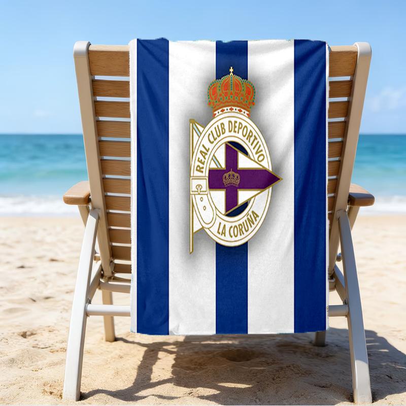 Deportivo Football Beach Towel - Soft, Absorbent Microfiber, Lightweight, Ideal for The Beach, Parties, Travel, Camping Fan Gifts