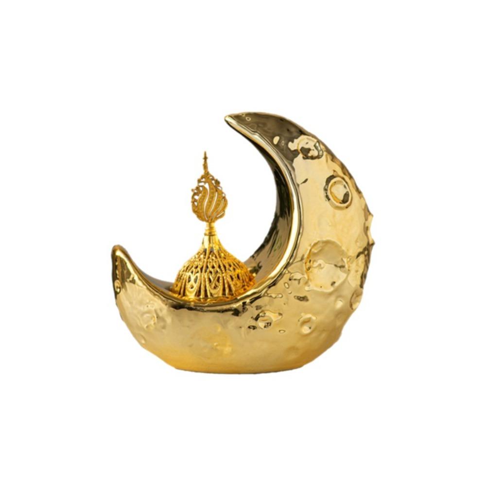 Ceramic Moon-Shaped Incense Burner Light Luxury Sandalwood Incense Burner  Gift Giving