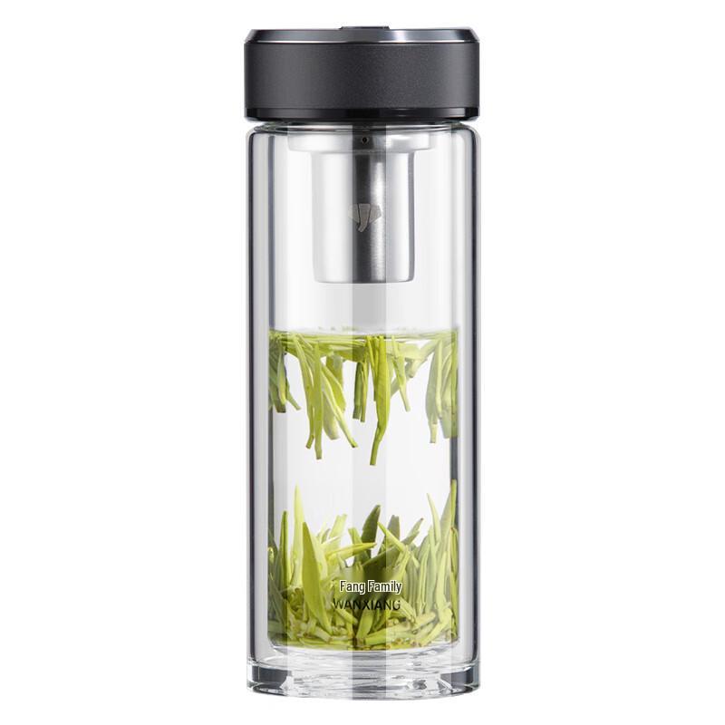 Wanxiang Double Wall Glass Tea Infuser Cup