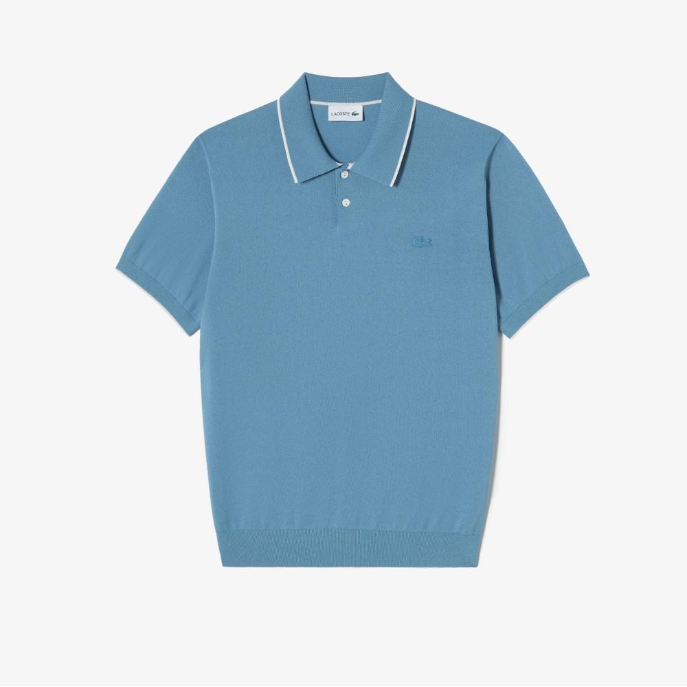Lacoste Men's Tipping Paper Short Sleeve Sweater Polo Shirt PH744E-56GJBK