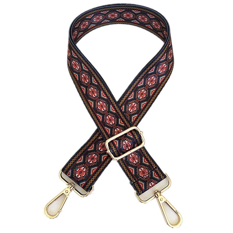 New Ethnic Style Series Women's Bag Shoulder Strap Accessories Adjustable Wide Shoulder Strap Color Bag Versatile Webbing